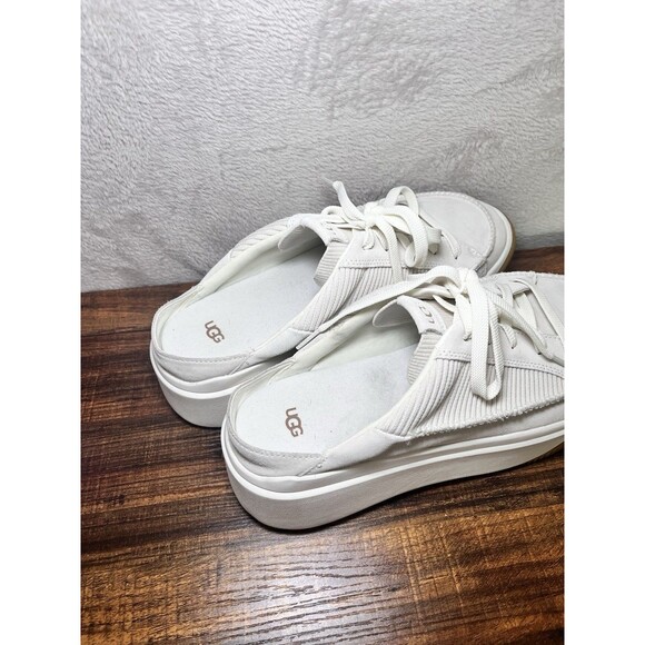 UGG Ez Duzzit Mule Suede Sneakers Women’s 12 Suede Platform White Preppy - Picture 3 of 10
